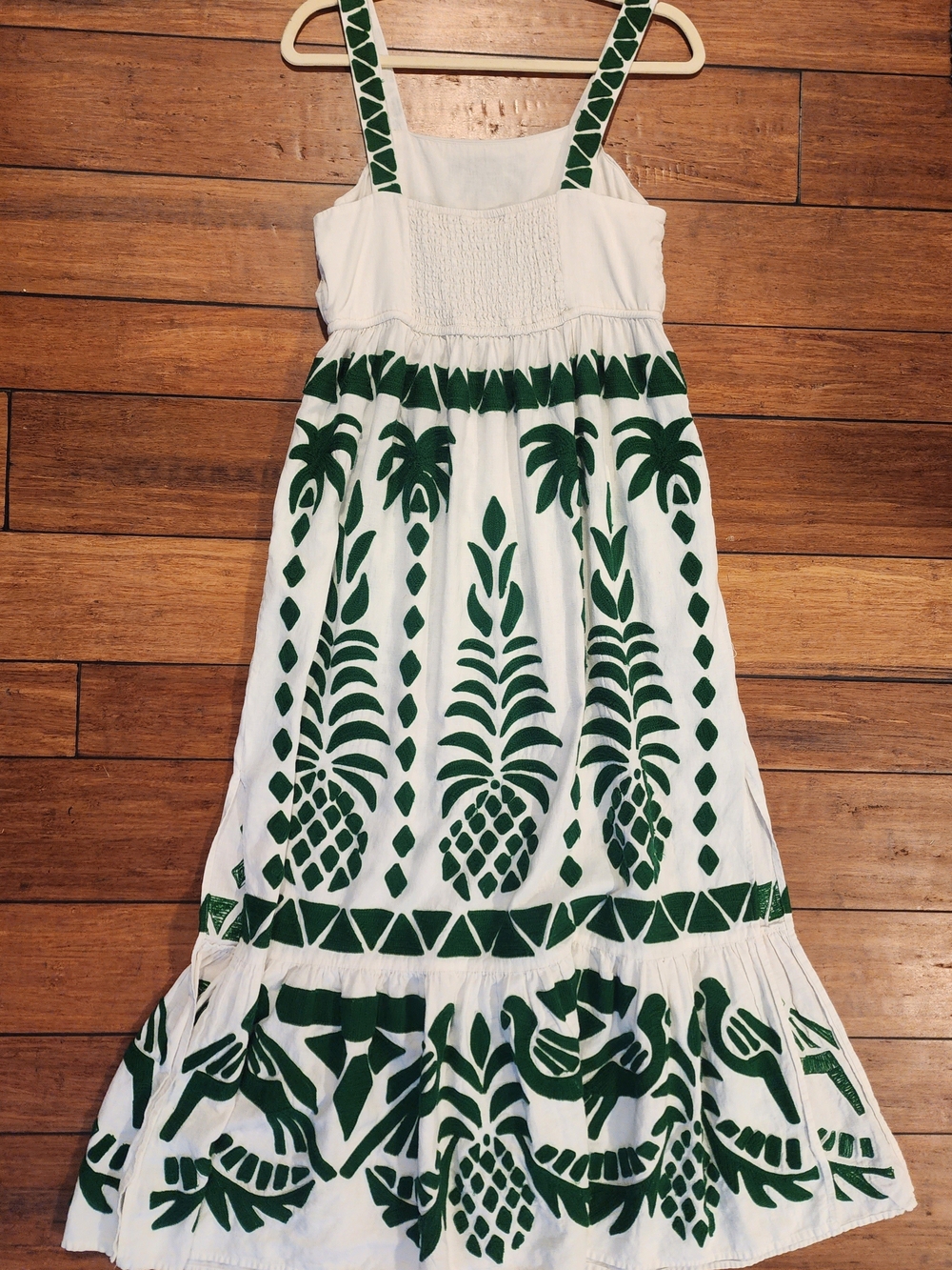 Farm Rio Women’s Green and White Printed Maxi Dress Size M - Picture 7 of 7